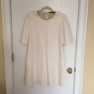 White faux leather party dress